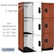 Salsbury Industries 3 Tier Designer Locker, 54"Wx76"Hx21"D, 9 Door, Cherry 18-23361CHE - alternate 8